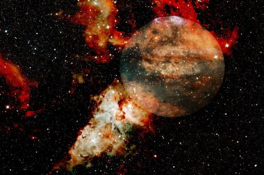 Jüpiter. Güneş sisteminin müthiş kaliteli gezegenleri. Bu görüntünün elementleri Nasa tarafından döşenmiştir