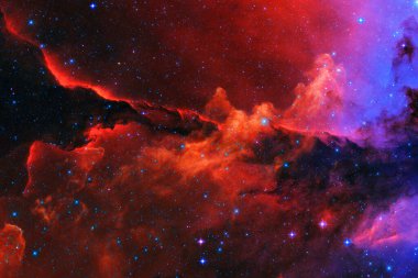 Galaksi, Dünya 'dan binlerce ışık yılı uzakta. Bu görüntünün elementleri Nasa tarafından döşenmiştir.