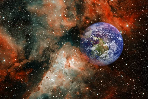 Planète Terre Dans Espace Éléments Cette Image Fournis Par Nasa — Photo
