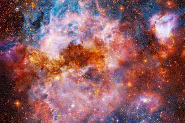 Uzay boşluğundaki Starfield Dünya 'dan çok uzakta. Bu görüntünün elementleri Nasa tarafından döşenmiştir.