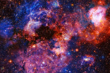 Galaksi, Dünya 'dan binlerce ışık yılı uzakta. Bu görüntünün elementleri Nasa tarafından döşenmiştir.