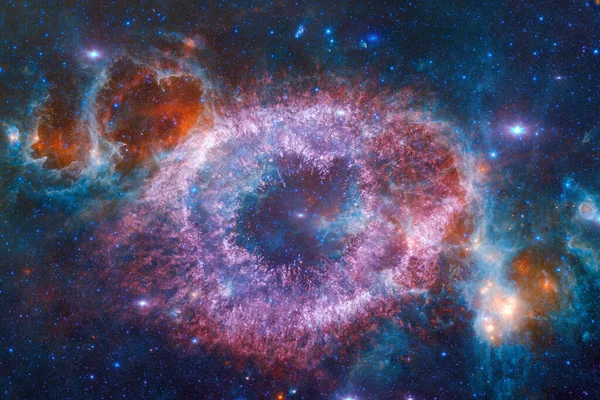 外层空间的银河系统 美丽的科幻小说壁纸 Nasa提供的图片元素 — 图库照片