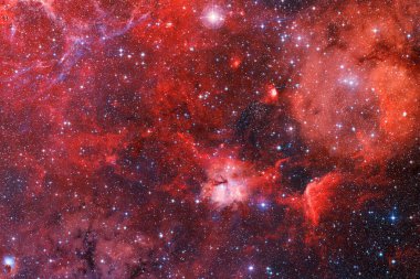 Nebula ve yıldızlı sonsuz uzay. Bu görüntünün elementleri Nasa tarafından döşenmiştir.