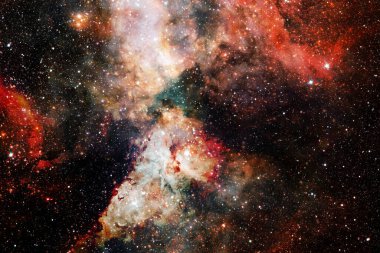 Sonsuz evrenin güzelliği. Bilim kurgu duvar kağıdı. NASA tarafından döşenmiş bu görüntünün elemanları