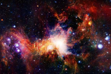 Galaksi uzayda. Güzel bir bilim kurgu duvar kağıdı. Bu görüntünün elementleri Nasa tarafından döşenmiştir