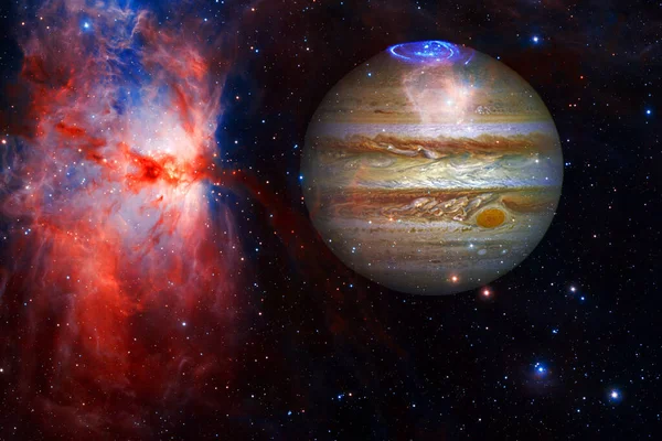 Det Jupiter Fantastiska Planeter Hög Kvalitet Solsystemet Delar Denna Bild — Stockfoto