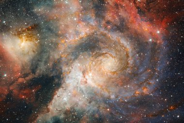 Harika galaksi. Bilim kurgu duvar kağıdı. Bu görüntünün elementleri Nasa tarafından döşenmiştir.