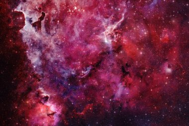 Uzayın derinliklerinde bir galaksi. Evrenin güzelliği. Nasa tarafından döşenmiş elementler.