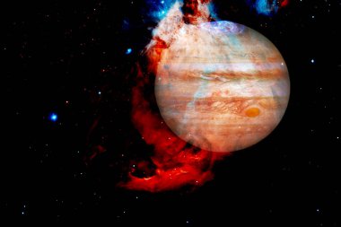 Jüpiter. Güneş sisteminin müthiş kaliteli gezegenleri. Bu görüntünün elementleri Nasa tarafından döşenmiştir