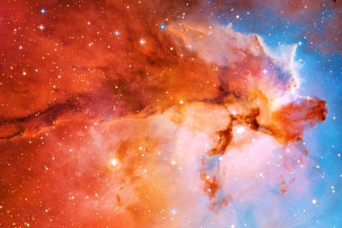 Harika galaksi. Bilim kurgu duvar kağıdı. Bu görüntünün elementleri Nasa tarafından döşenmiştir.