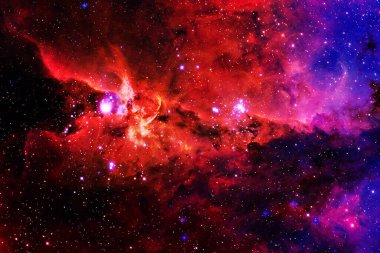 Uzay boşluğundaki Starfield Dünya 'dan çok uzakta. Bu görüntünün elementleri Nasa tarafından döşenmiştir.