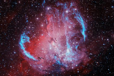 Nebula ve yıldızlı sonsuz uzay. Bu görüntünün elementleri Nasa tarafından döşenmiştir.