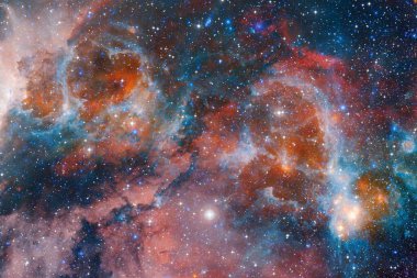 Derin uzay sanatı. Starfield yıldız tozu, nebula ve galaksi. Bu görüntünün elementleri Nasa tarafından döşenmiştir.