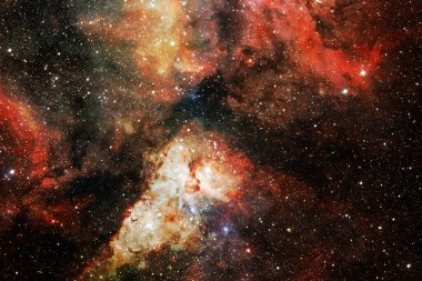 Nebula 'lar, galaksiler ve yıldızlar güzel bir kompozisyonda. Duvar kağıdı için harika bir baskı. Bu görüntünün elementleri Nasa tarafından döşenmiştir.
