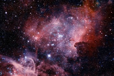 Nebula ve yıldızlı sonsuz uzay. Bu görüntünün elementleri Nasa tarafından döşenmiştir.