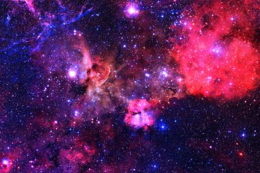 Nebula ve yıldızlı sonsuz uzay. Bu görüntünün elementleri Nasa tarafından döşenmiştir.