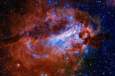 Galaksi, Dünya 'dan binlerce ışık yılı uzakta. Bu görüntünün elementleri Nasa tarafından döşenmiştir.