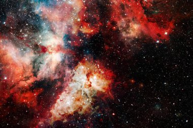 Sonsuz evrenin güzelliği. Bilim kurgu duvar kağıdı. NASA tarafından döşenmiş bu görüntünün elemanları