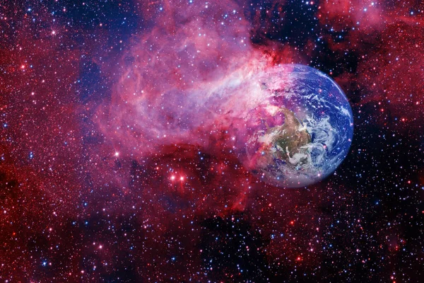Planeta Tierra Espacio Exterior Elementos Esta Imagen Proporcionados Por Nasa —  Fotos de Stock