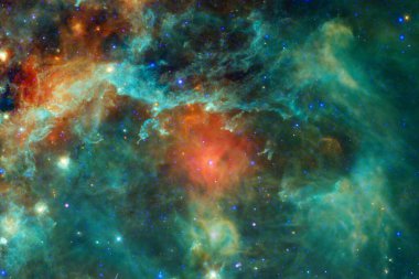 Derin uzay. Fevkalade bilim kurgu canlandırması. Bu görüntünün elementleri NASA tarafından desteklenmektedir.