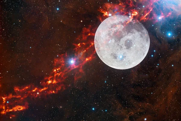 Φεγγάρι Ηλιακό Σύστημα Κοσμική Τέχνη Στοιχεία Αυτής Της Εικόνας Που — Φωτογραφία Αρχείου