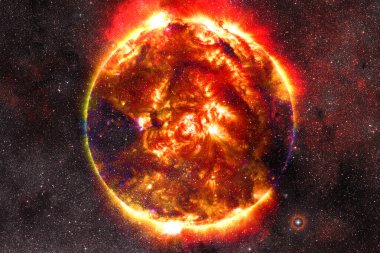 Güneş, Güneş Sistemi 'nin merkezindeki yıldızdır. Bu görüntünün elementleri NASA tarafından desteklenmektedir