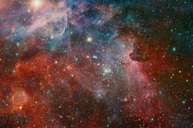 Dış uzay sanatı. Starfield. Harika bir nebula. Bu görüntünün elementleri NASA tarafından desteklenmektedir.