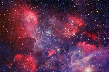 Derin uzayda bir yerde güzel bir galaksi. Kozmik duvar kağıdı. Bu görüntünün elementleri NASA tarafından desteklenmektedir