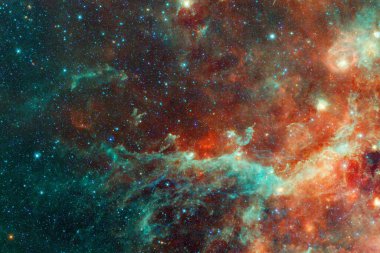 Derin uzayda bir yerde güzel bir galaksi. Kozmik duvar kağıdı. Bu görüntünün elementleri NASA tarafından desteklenmektedir