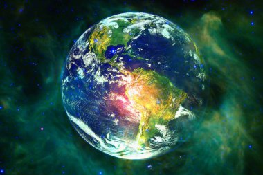 Toprak. Güneş sistemi. Duvar kağıdı için harika bir baskı. Bu görüntünün elementleri NASA tarafından desteklenmektedir.