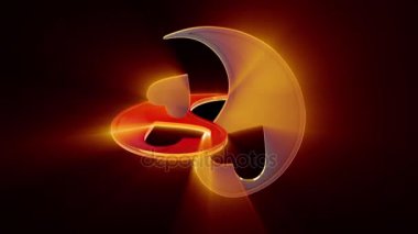 Yin Yang (sonsuz aşk sembolü). Doğu kültürü ve felsefe. Sevgililer günü. 3D animasyon