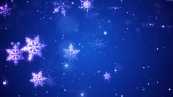 Snow Falls Decorative Snowflakes Winter Christmas New Year Available High — Stock Video