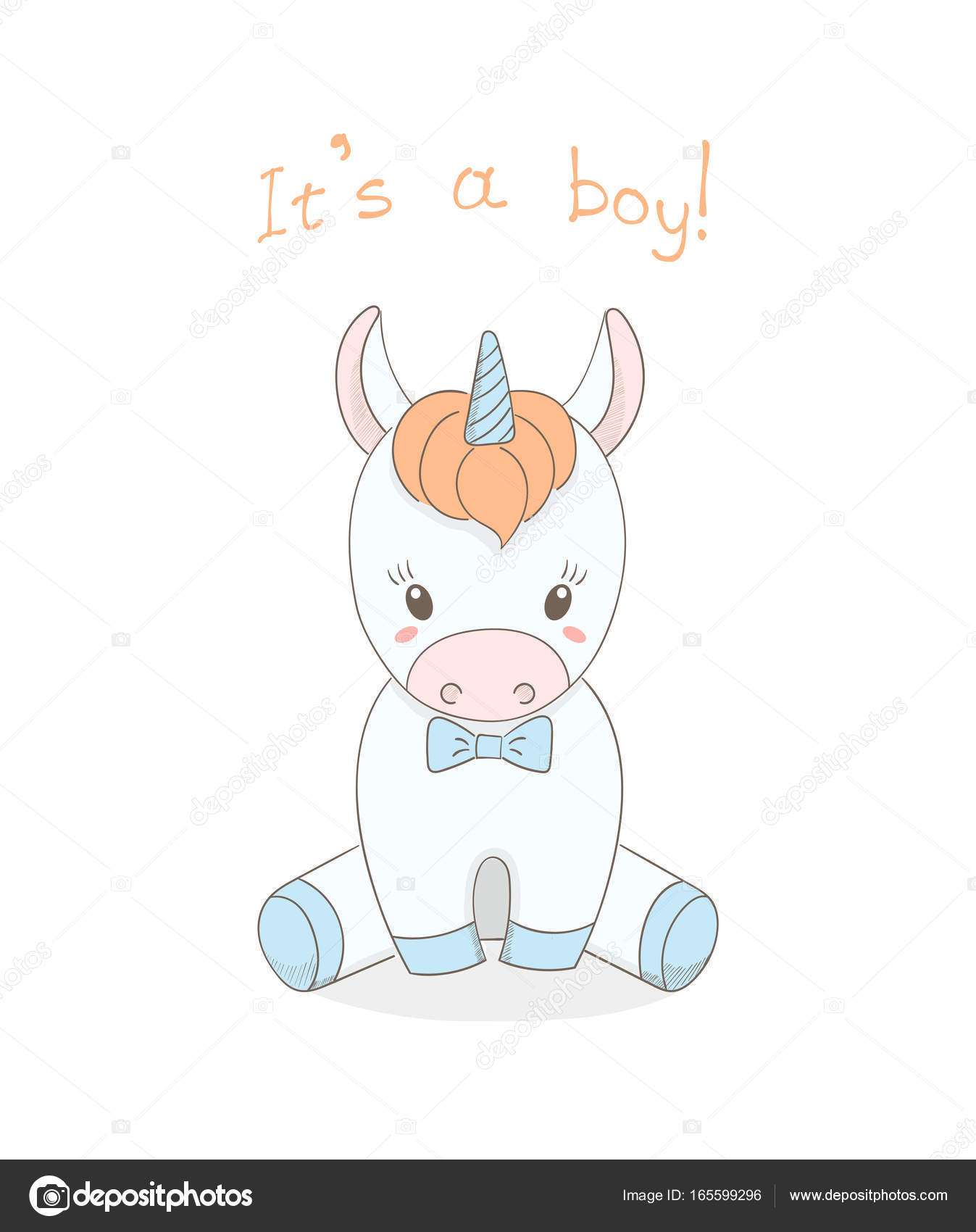 Download Baby unicorn boy — Stock Vector © Maria_Skrigan #165599296