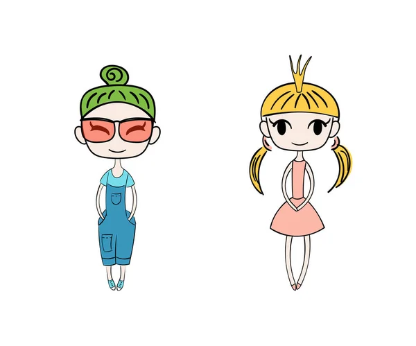 Cute fashion girls Stock Vector