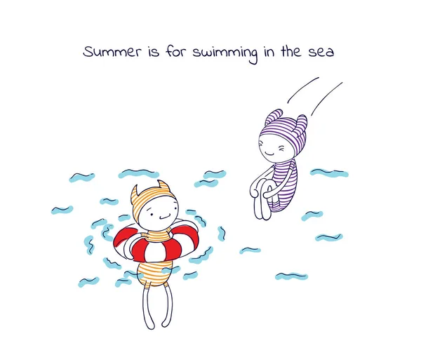 Plaisir d'été Mer — Image vectorielle