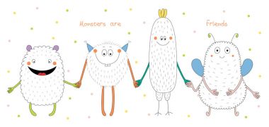 sevimli çizgi canavarlar