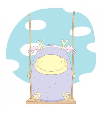 sevimli çizgi canavar