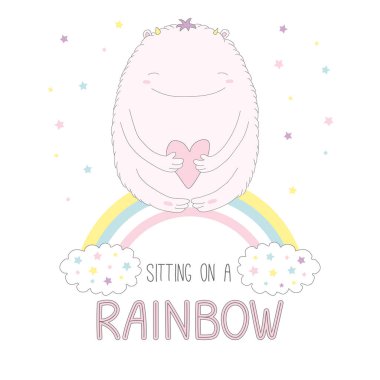 sevimli çizgi canavar