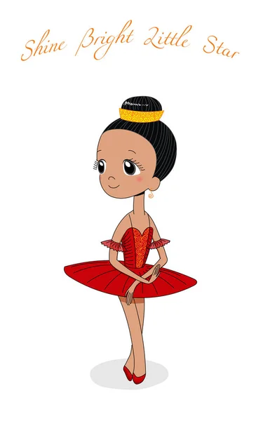 Mignonne petite ballerine — Image vectorielle