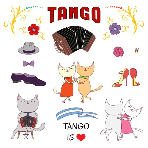 Poster tango Argentina - Stok Vektor
