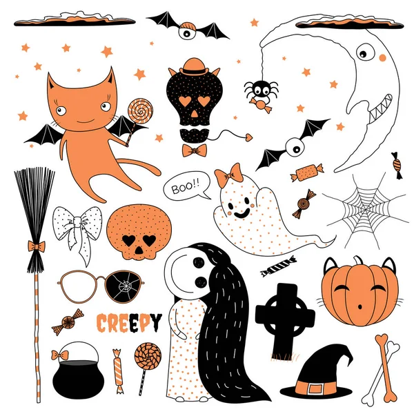 Elementi di design Halloween — Vettoriale Stock