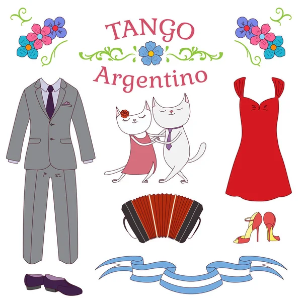 Arjantin tango poster — Stok Vektör