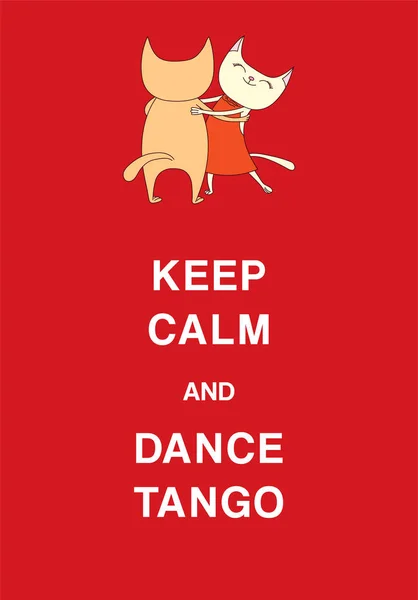 Cartel de tango argentino — Vector de stock