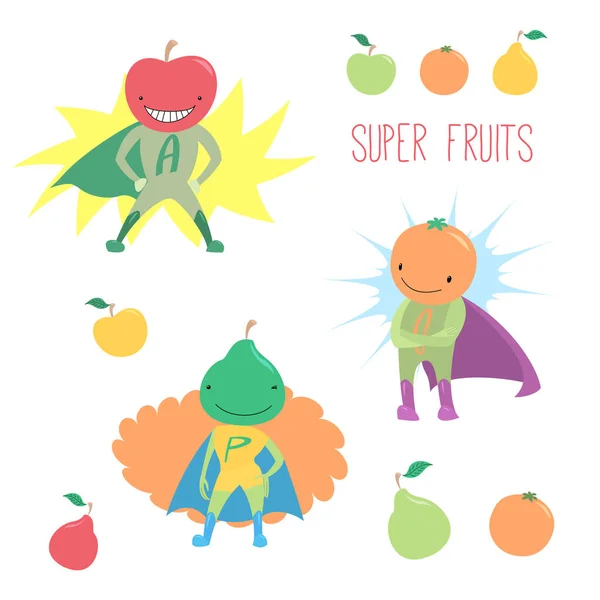 Φρούτα σε γυαλιά ηλίου αφίσα — Διανυσματικό Αρχείο