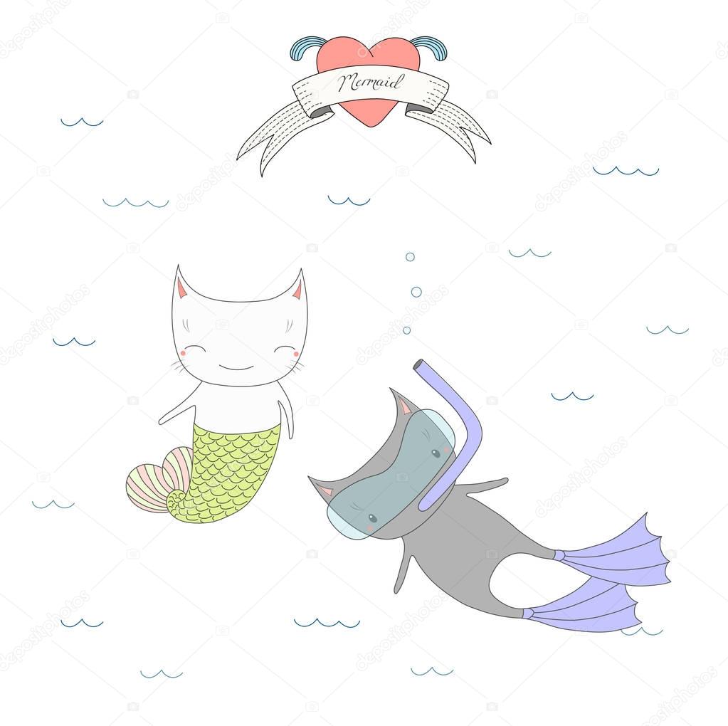 Cute under water cats