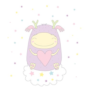 sevimli çizgi canavar