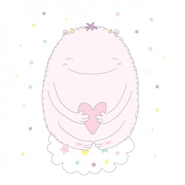 sevimli çizgi canavar