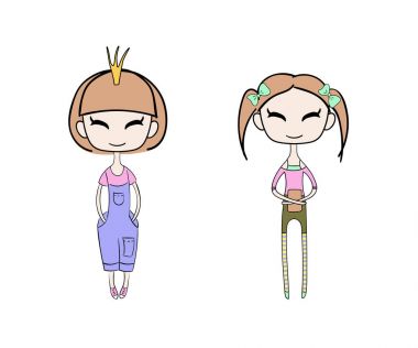 Çizgi film kızları.