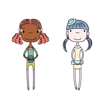 Çizgi film kızları.