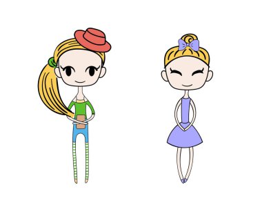 Çizgi film kızları.